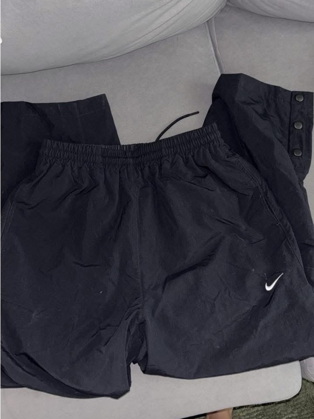 Nike Black oversized high waisted woven pant